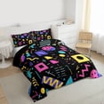 thumbnail image 3 of Feelyou Cycle Memphis Teens Full Size Comforter Sets, Abstract Lines Bedding Sets, 3pcs, 3 of 8