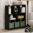 thumbnail image 2 of Furinno Daly 8-Cube Horizontal Bookcase, Bookshelf, Storage Organizer, 35 Width, Espresso, 2 of 6