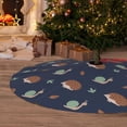 thumbnail image 6 of Sikiie Hedgehog And Snail 30-48 inches {designName} Print Christmas Tree Skirt Snowman Xmas Tree Skirt with Edge Christmas Decorations for Holiday Party48", 6 of 7