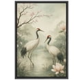 thumbnail image 6 of Framed Canvas Print Crane Wall Art Zen Bird Decorative for Living Room Bedroom - 24"x36" BLACK, 6 of 8
