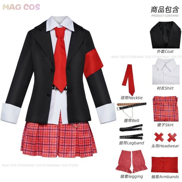 Hinamori Amu disfraz de uniforme escolar, conjunto completo de Peluca de huevo malo, súper genial, guardián de estudiante, traje de Halloween y Navidad para mujer