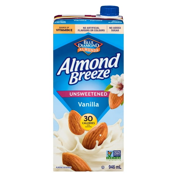 Blue Diamond Almond Breeze Unsweetened Vanilla Beverage, 946 ML