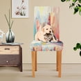 thumbnail image 6 of BZSMCE Chairs Slipcovers Dining Chair Covers Cozy Cat Coffee Time Creative Pattern, 6 of 7
