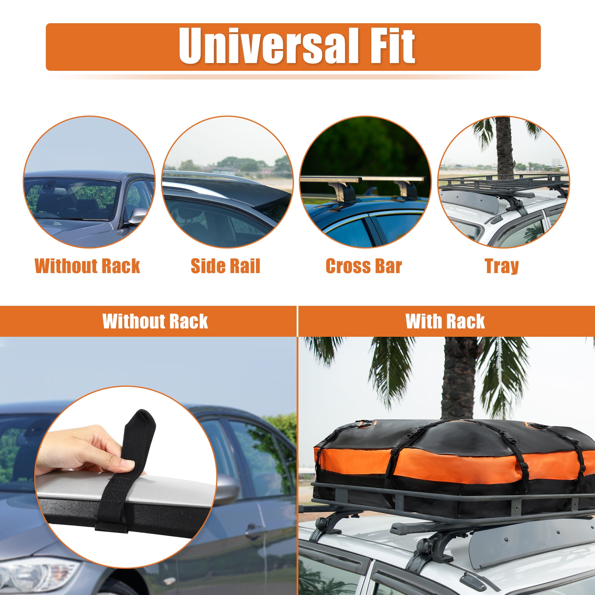 Cubic Feet Roof Bags For Cars Without Rails Unique Bargains 21