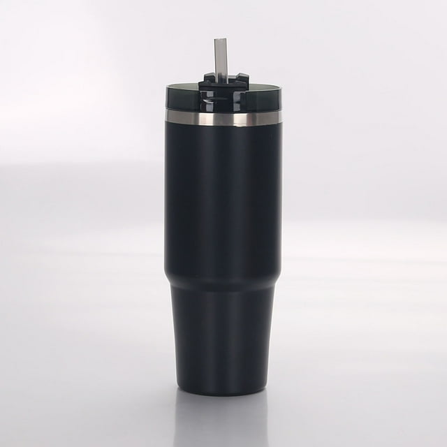 Vaso de viaje con tapa de paja,Vaso de viaje Vaso inoxidable antiescaldaduras Vaso de viaje Instalación sin esfuerzo