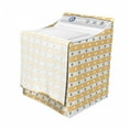 thumbnail image 3 of Yellow and White Washer Cover, Horizontal Bold Stripes with Polka Dots Old Fashioned Tile, Suitable for Dryer and Washing Machine, 29" x 28" x 40", Almond Green Apricot, by Ambesonne, 3 of 3