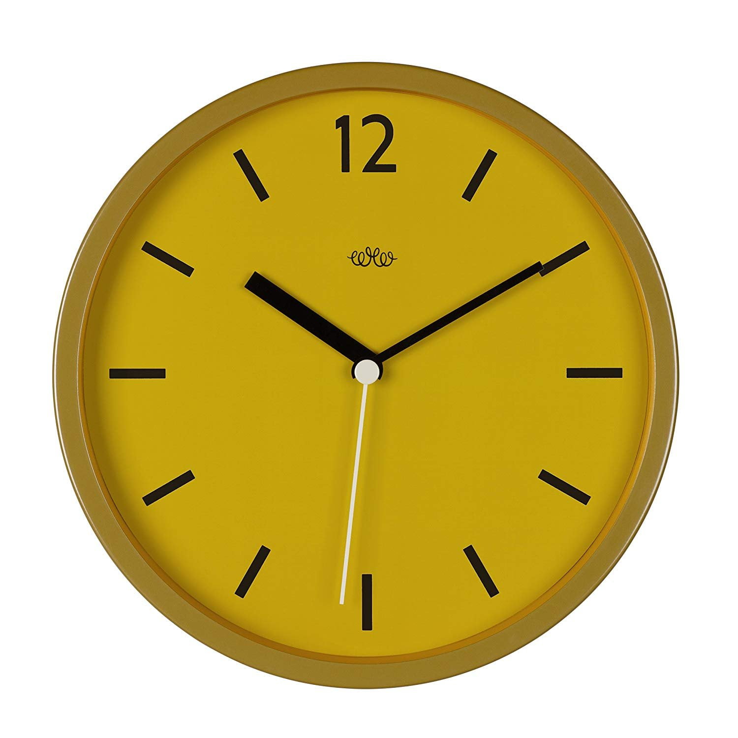 Wild Wood Vintage Wall Clock, English Mustard (Yellow)