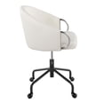 thumbnail image 4 of LumiSource Black Metal, Silver Metal, White PU Claire Task Chair, 4 of 6