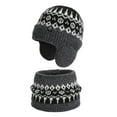 thumbnail image 2 of UQJfacai Kids Winter Beanie Hat Scarf Set for Girls Boys Knit Warm Earflap Hats Neck Warmer 4-10 Years, 2 of 4