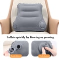 thumbnail image 4 of Inflatable PVC Lumbar Pillow, Ergonomic Curved Support for Waist and Back, Travel and Office Use, Soft Flocking Surface, Compact Foldable Design, Blue or Gray, 43x39 cm, 4 of 6
