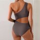 thumbnail image 2 of TaTaai Women's One Shoulder Maternity Swimsuit, Solid Color One Piece with Waist Cut Out and Drawstring, Comfortable Beach Attire for Vacation, Holiday Season and Poolside Leisure Gift, 2 of 6