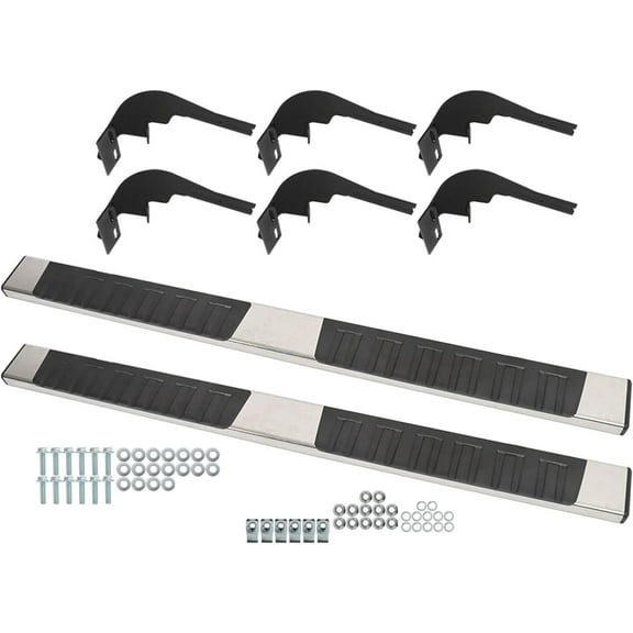 Genrics 6 Inchs Running Boards Side Steps Nerf Bars Replacement for 2009-2018 Ram 1500 Quad Cab and Extended Cab Replacement for 2019-2023 Ram 1500 Classic Quad Cab