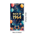 thumbnail image 1 of Vintage Themed Banner with 1964 Design, London Bridge and Music Elements, Party Decorations Backdrop, for Anniversary Parties Photo Booths Retro Themed Events, 1 of 4