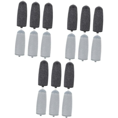 18 Pcs Foot Replacement Head Electronic Foot File Pedicure Supplies E Tool Foot Crack Remover Cracked Skin Sand Pad Pedicure Wand for Feet Plastic Roller Head Exfoliating