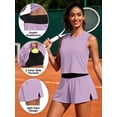 thumbnail image 3 of NELEUS Womens High Waist 2 in 1 Athletic Shorts for Running Workout Activewear Shorts with Multifunction Pockets,Purple,US Size M, 3 of 11