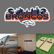 Denver Broncos Sticker Decal Skyline Car Truck Window Bedroom Wall Phone Decal Water Bottle Stickers Car Decals, Laptop Sticker