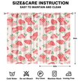 thumbnail image 2 of Nursery Curtains Boys Girls Kids Red Strawberry Fruits Print Pattern Window Drapes for Living Bedroom Playroom Room Decor Rod Pocket 52x84 Inch 2 Panels, 2 of 2