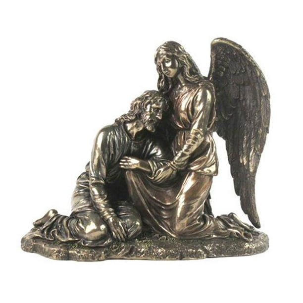 Veronese Design WU75857A4 Jésus Appuyé sur une Sculpture d'Ange