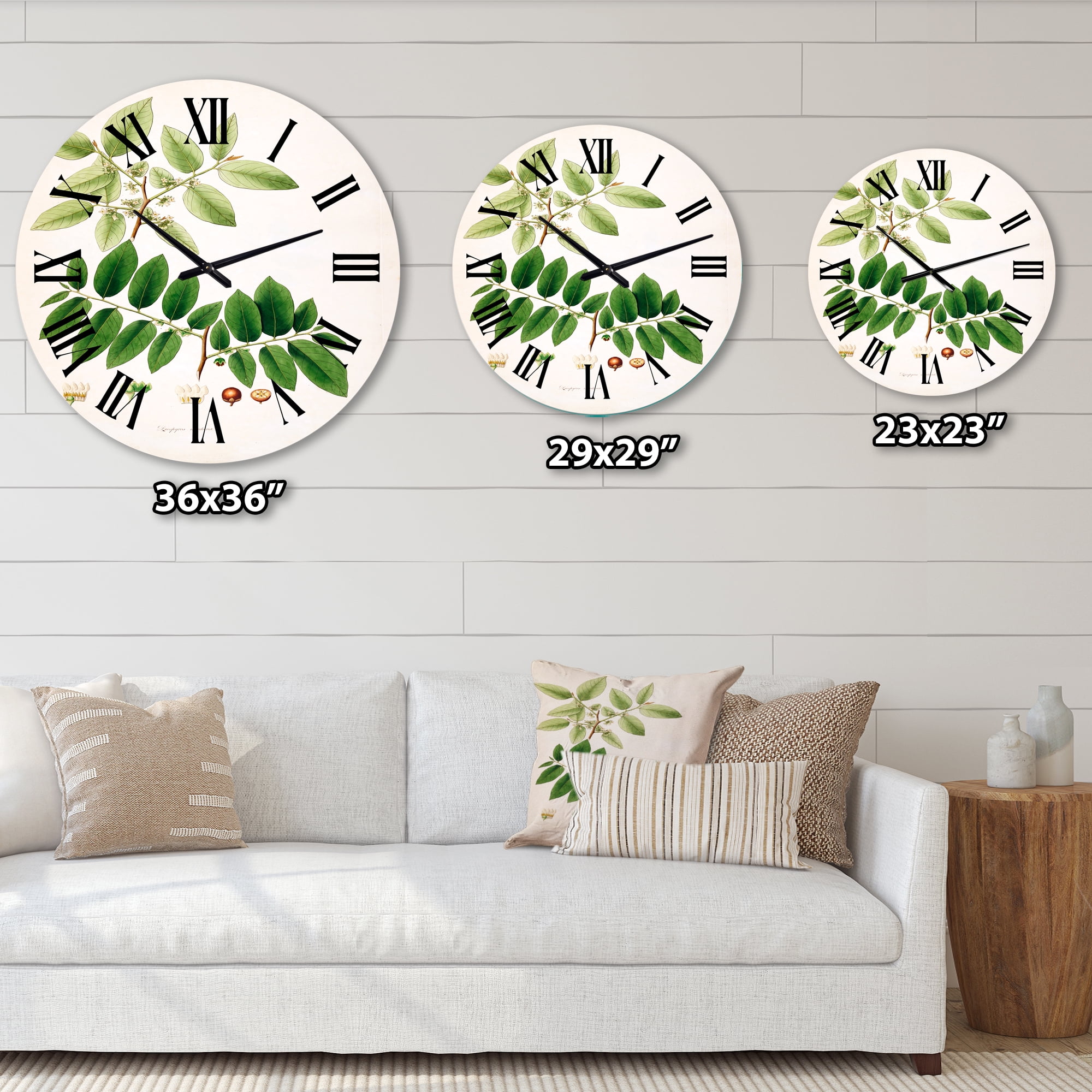 Designart 1 in Quartz Farmhouse Wall Clock