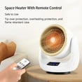 thumbnail image 4 of Electric Fan Space Heater, Cooler with Remote Control, Safe Overheating and Tip Over Protection, Quiet Personal Space Heater, Fast Heating Heater with 3 Heat Settings for Indoor Office Space, Desk, 4 of 5