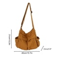 thumbnail image 2 of Bolso bandolera de lona de gran capacidad, bolso cruzado Hobo con múltiples bolsillos, bolsos informales, bolso grande de hombro para mujeres y hombres, 2 of 5