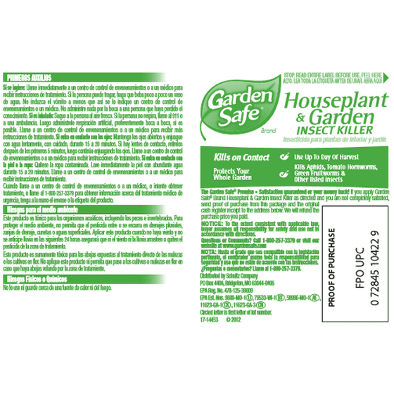 Garden Safe Houseplant and Garden Insect Killer 24 oz Walmart