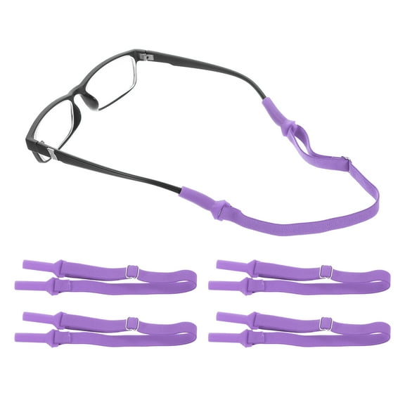 Uxcell Adjustable Glasses Straps No Tail Eyewear Retainer, Dark Violet 4 Pcs