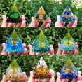thumbnail image 2 of Amethyst Crystal Healing Orgonite Pyramid Obsidians Chakra Energy Orgone Stones, 2 of 8