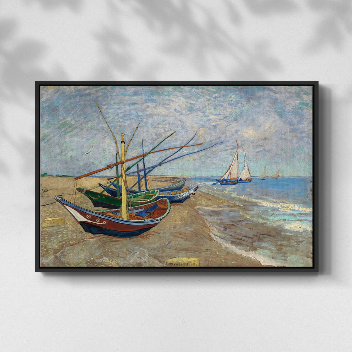 Vintage Landscape-CXLVIII By Wexford Home Framed in Black Wood Gallery Wrapped Canvas 25 in. x 37 in.