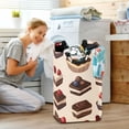 thumbnail image 5 of Yayeee Freestanding Laundry Hamper with Handle Collapsible Large Storage Basket for Clothes, Blue Cakes, 5 of 7