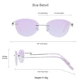 thumbnail image 4 of LifeArt Blue Light Blocking Glasses, Computer Reading Glasses, Anti Blue Rays, Reduce Eyestrain, Stylish for Women(Purple,No Magnification), 4 of 5