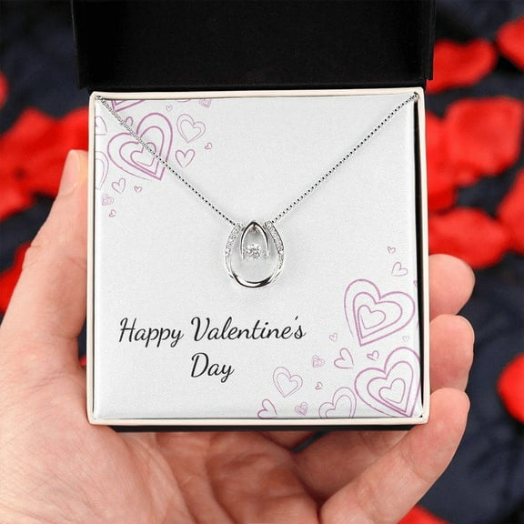 Happy Valentine Day to my Lover Necklace Gift for her