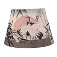 thumbnail image 2 of Pantalla de lámpara de estilo chino de tela E27 E14 Pantalla de lámpara de tambor decorativa de grulla coronada roja para lámpara de pie de mesa Lámpara colgante, 2 of 10
