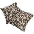 thumbnail image 7 of Dark Brown Floral Pillow Covers 16x16 Set of 2 Brown Cream Vintage Flower Block Print Pattern Decorative Throw Pillowcases Outdoor Rustic Farmhouse Square Cushion Cases Decor for Home Couch Sofa Bed, 7 of 7