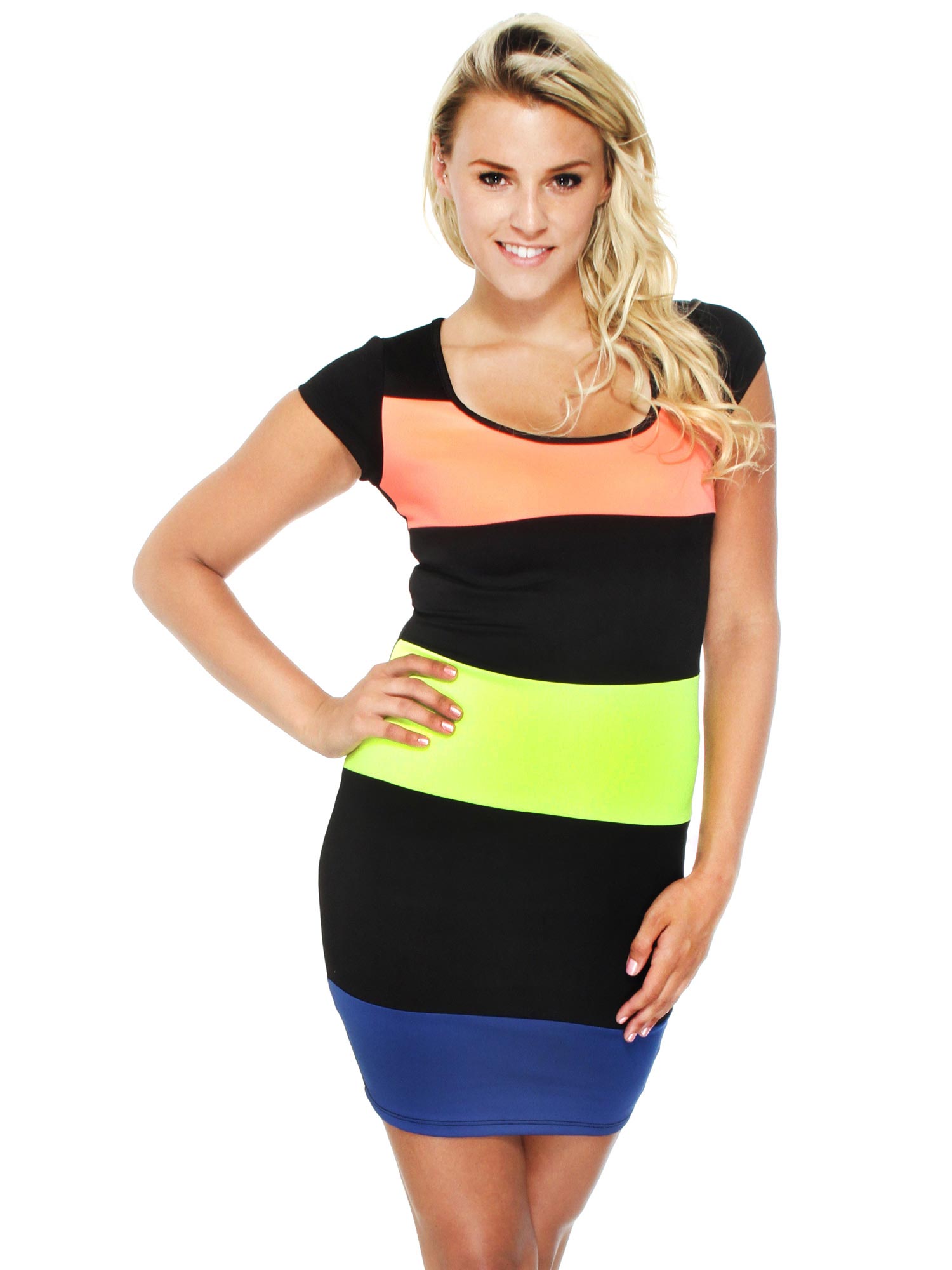 neon yellow club dress