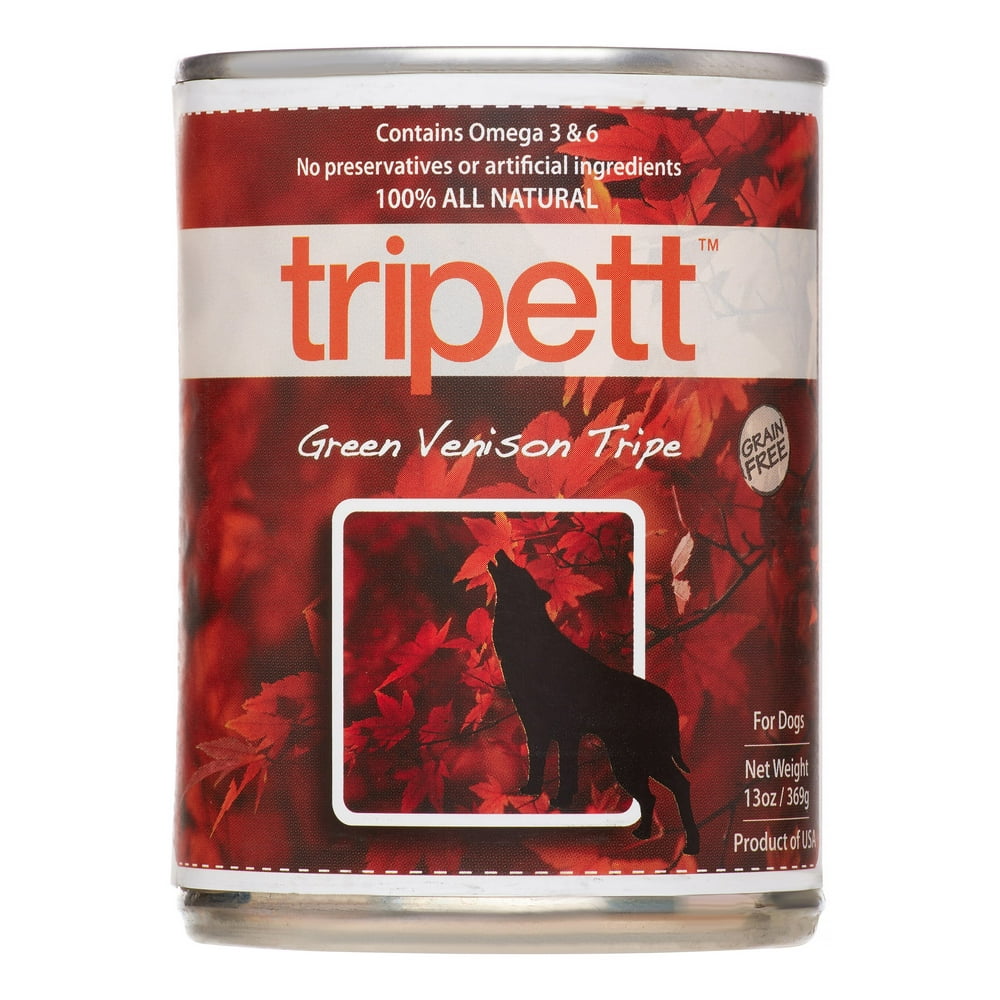 Petkind Tripett Green Venison Tripe Canned Dog Food, 13Oz