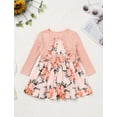 thumbnail image 3 of IWEMEK Floral Dresses for Baby Girl Round Neck Winter Comfy Outfits Birthday Party Trendy Dress 2025, 3 of 7