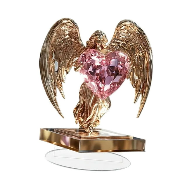 Estatua de Ángel de amor plana 2D, decoración del Día de San Valentín, regalo de cumpleaños, MESA CENTRO de MESA, adorno de escritorio acrílico para