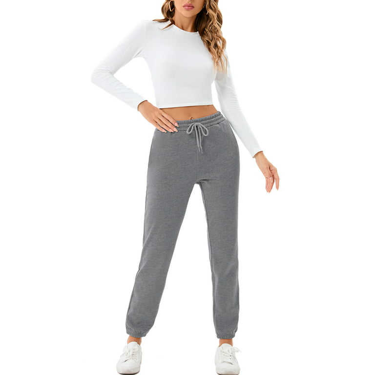 SAYFUT Women's Thermal Sweat suit Pants Athletic Stretch Sweatpants with  Velvet Lining Tracksuit Soft Warm Wide Leg Yoga Prada Joggers For Women