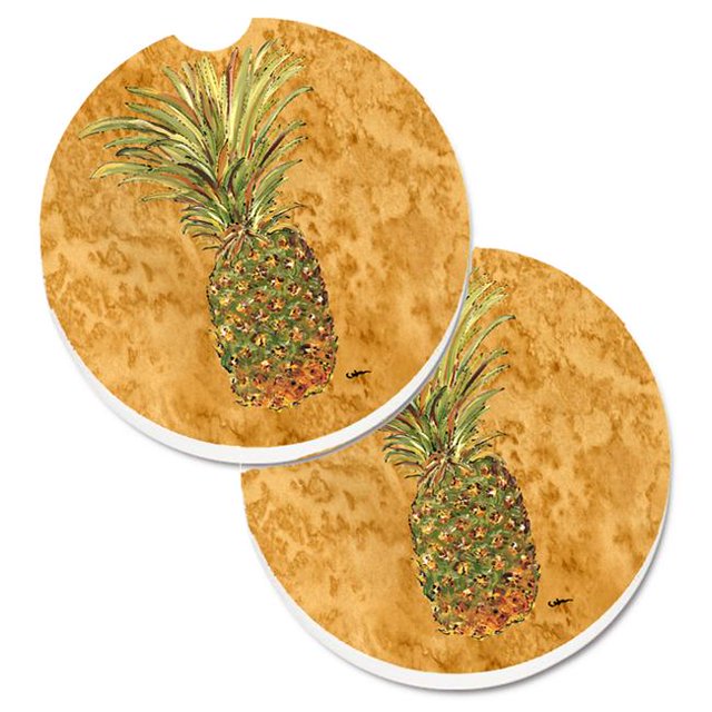 Ensemble de 2 Sous-Verres Porte-Gobelets en Ananas