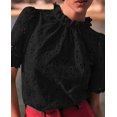 thumbnail image 4 of Blusa Prettygarden de verano bordada con ojales negros para mujer, 4 of 7