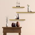 thumbnail image 5 of ORDDIART 3pcs Wall Mounted Storage Red Wooden Shelf for Living Room, 5 of 5