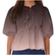 thumbnail image 1 of Camisetas de Manga Corta para las Mujeres Lanterna Manga Corbata Plisado Cuello Redondo, Casual Recortado Camiseta Top para Gimnasio Y Diario, 1 of 5