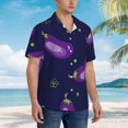 thumbnail image 5 of Disketp Hawaiian Shirts For Men,Eggplant Print Mens Casual Short Sleeve Button Down Shirts Beach Shirt, 5 of 8