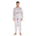 thumbnail image 3 of FORMRS Onesies Pajama for Adults Unisex Hoodie Winter Jumpsuit One Piece Sleepwear, Sizes S-2XL, Pink Mosaic Pattern, 3 of 7