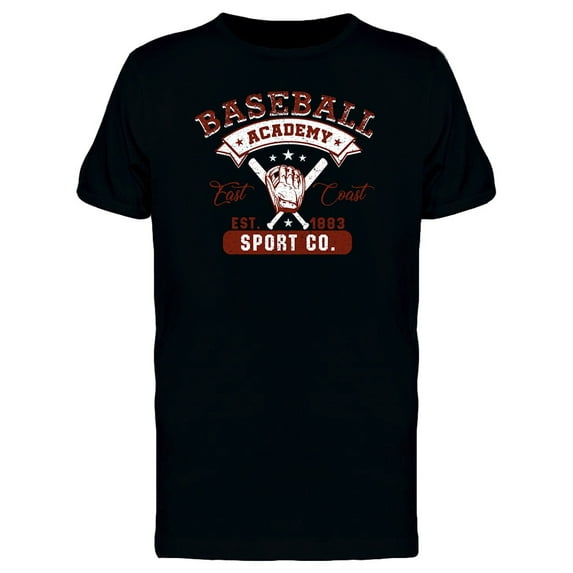 Baseball Academy Bat & Mitt T-Shirt Men -Image by Shutterstock, Male 3X-Large