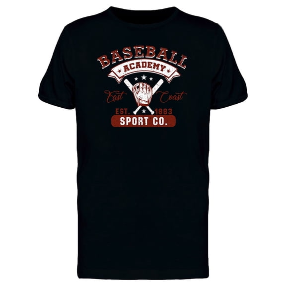 Baseball Academy Bat & Mitt T-Shirt Men -Image by Shutterstock, Male 3X-Large