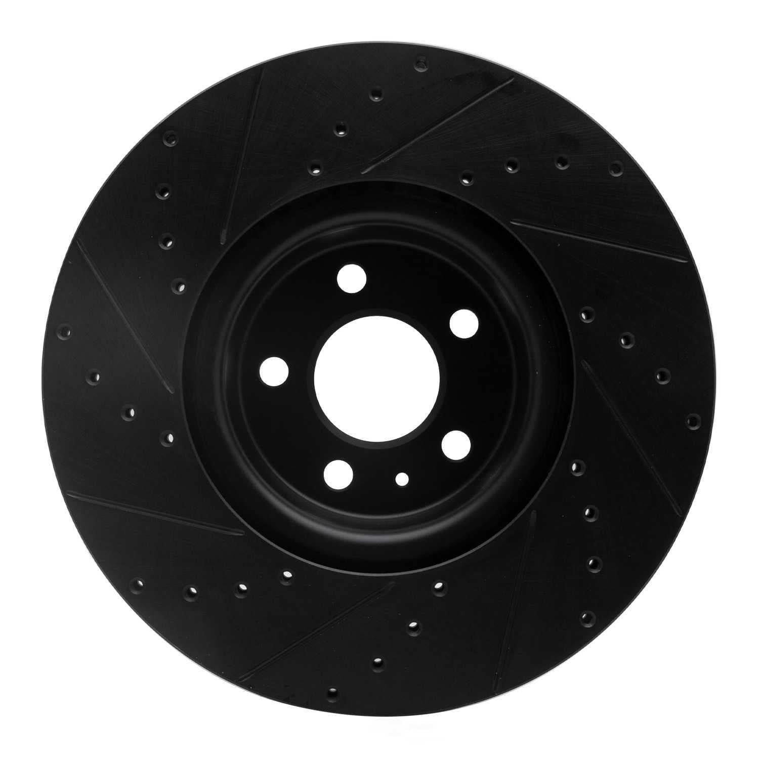Dynamic Friction Company 633-73083R DFC Brake Rotor - Drilled And Slotted - Black