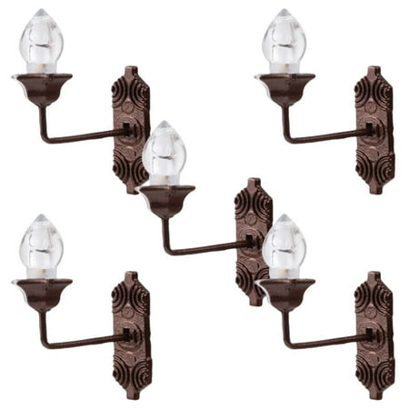 

5pcs Tiny Wall Lamps Mini Luminous Wall Lamp Sand Table Building DIY Materials