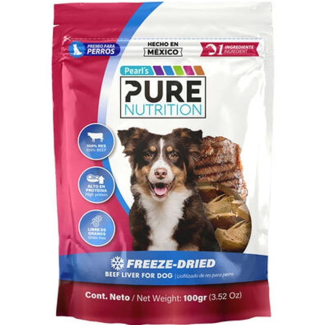 Premios Pearl's Pure Nutrition Liofilizado De Res Para Perro 100 g